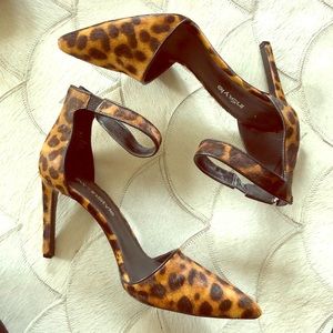 Calf-Hair Leopard Print Pumps